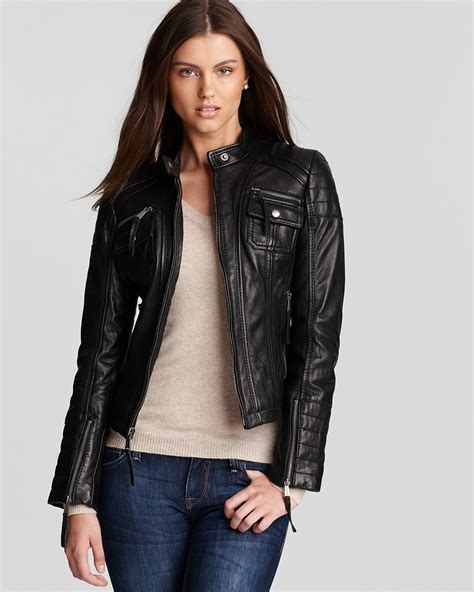 chaqueta de michael kors|michael kors leather jacket.